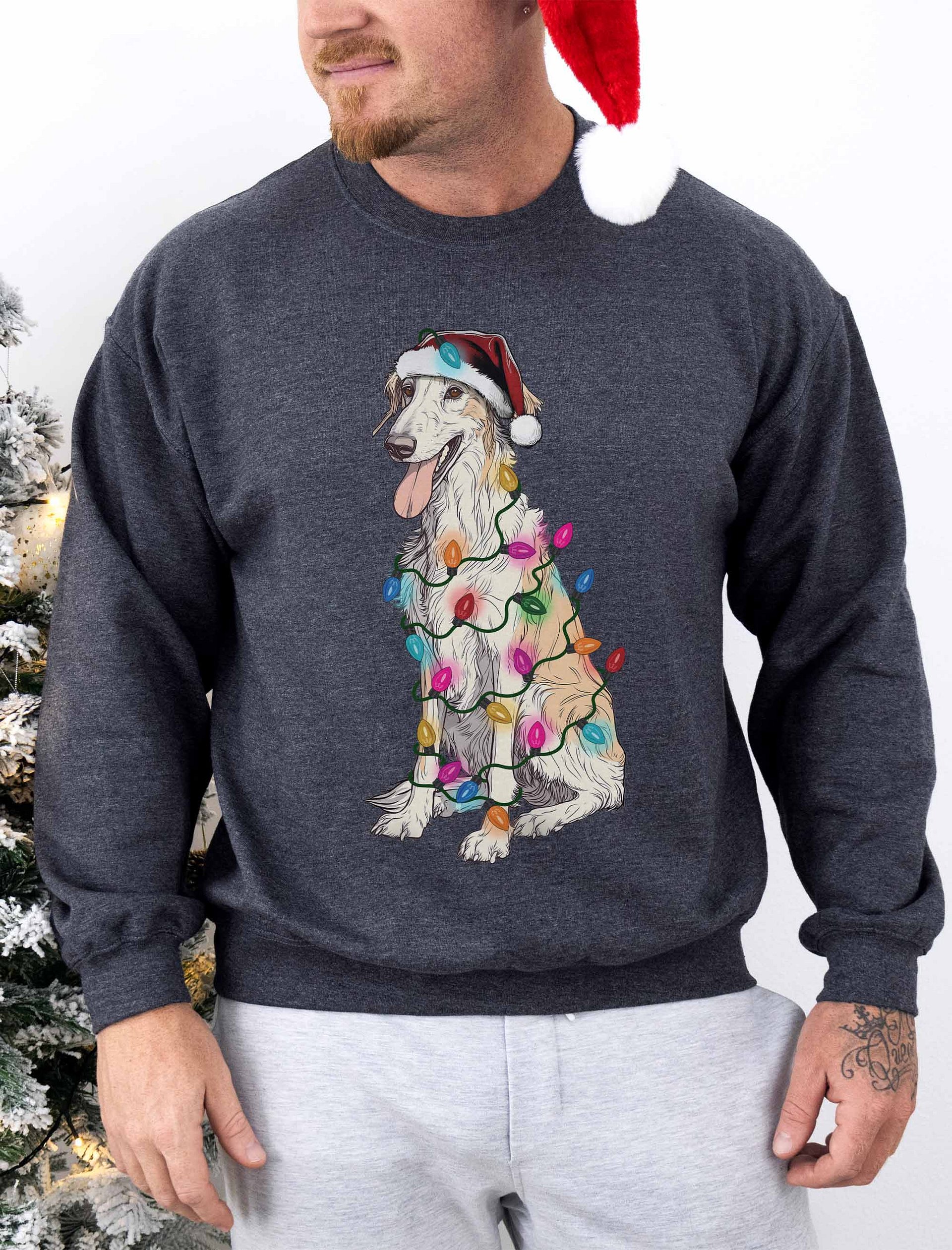 Funny Borzoi(Fawn) Christmas Sweatshirt product image (1)