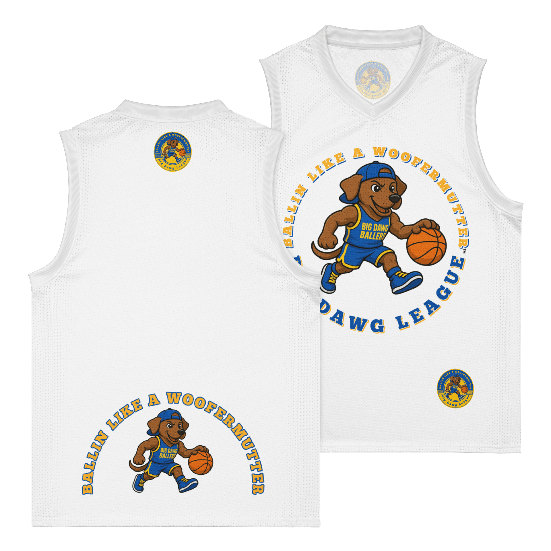 Brown Labrador Ballin Like A WooferMutter™ Premium Basketball Jersey product image (1)