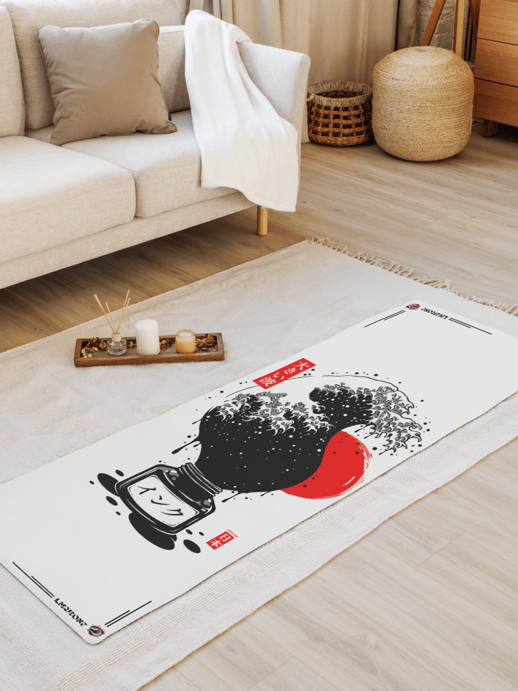Black Kanagawa's wave Japanese Ink - Yoga Mat product image (1)