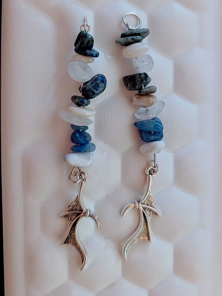 Lapis Bat Wing Earrings! product image (1)