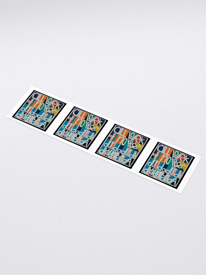 All Work and No Play 4-Pack Stickers product image (1)