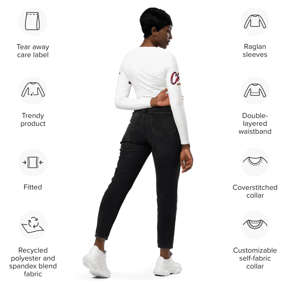 Born to Dance Her Silhouette Dynamo Long Sleeve Crop Top product image (12)