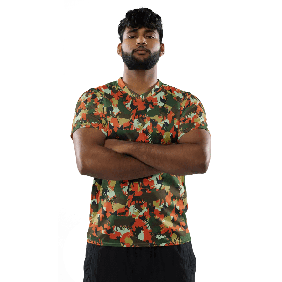 FARMOUFLAGE SAFE HUNTING CAMO RECYCLED UNISEX SPORTS JERSEY product image (8)