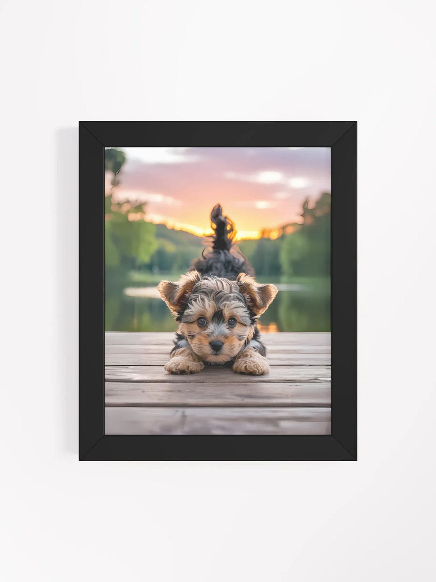 Sunset Pup Playtime Framed Poster product image (5)