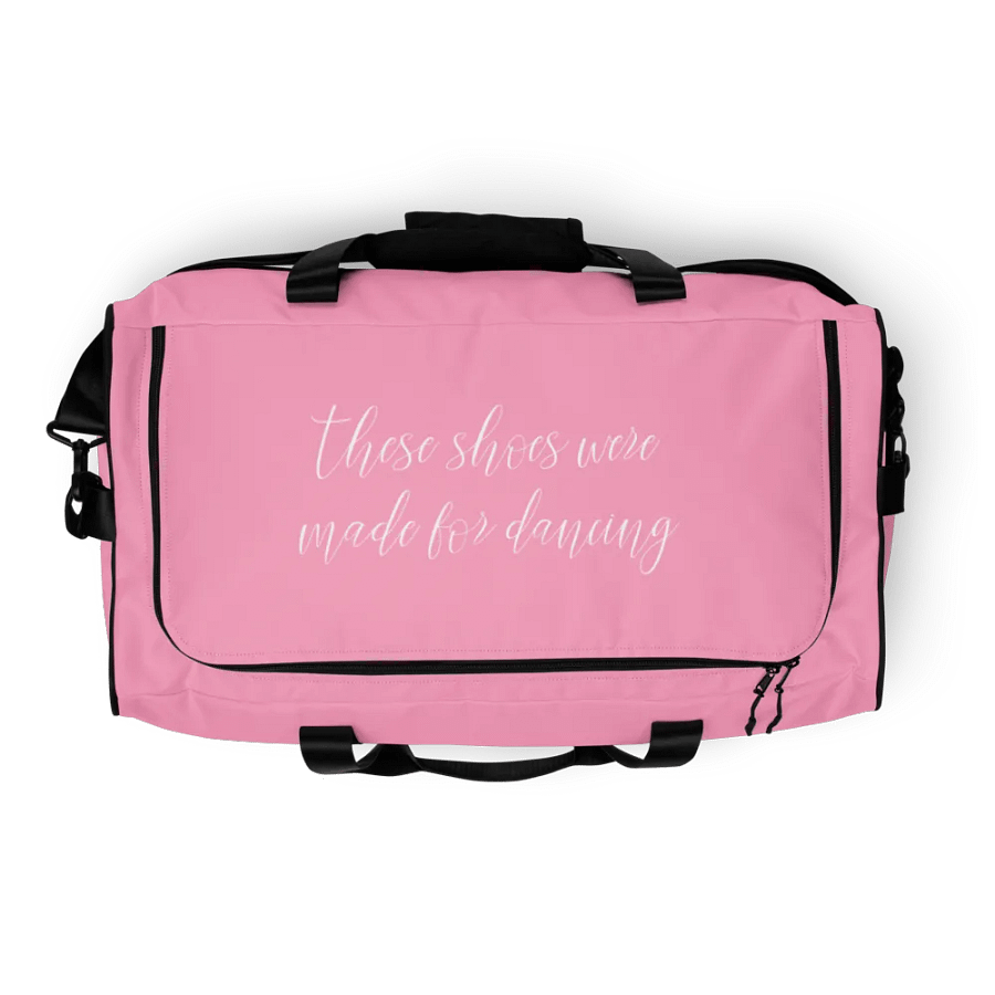 Large Dance Bag | Pink with White Logo and Quote product image (2)