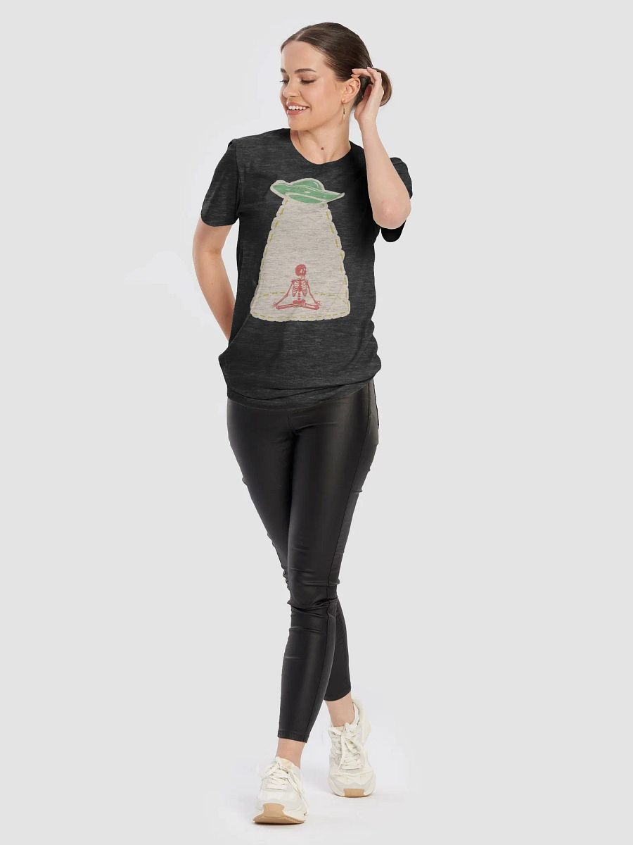 Meditative UFO Skeleton T-shirt product image (56)