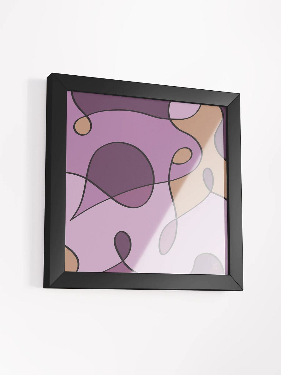 Flowing Purple Abstract Wood Frame Poster - Abstract Composition No. 3 product image (42)