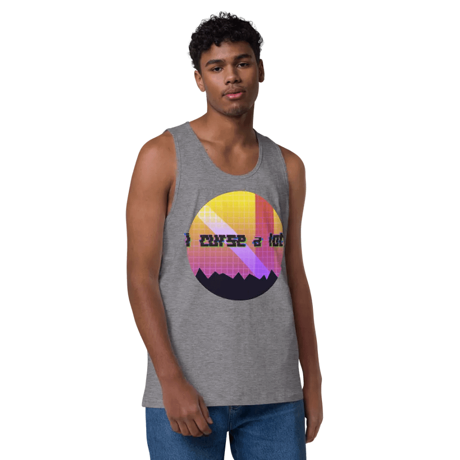 i curse a lot. Vaporwave Mens Tank Top product image (80)