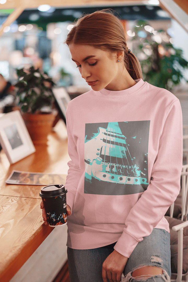 Blue Guitar Crewneck Sweatshirt - Unisex product image (1)