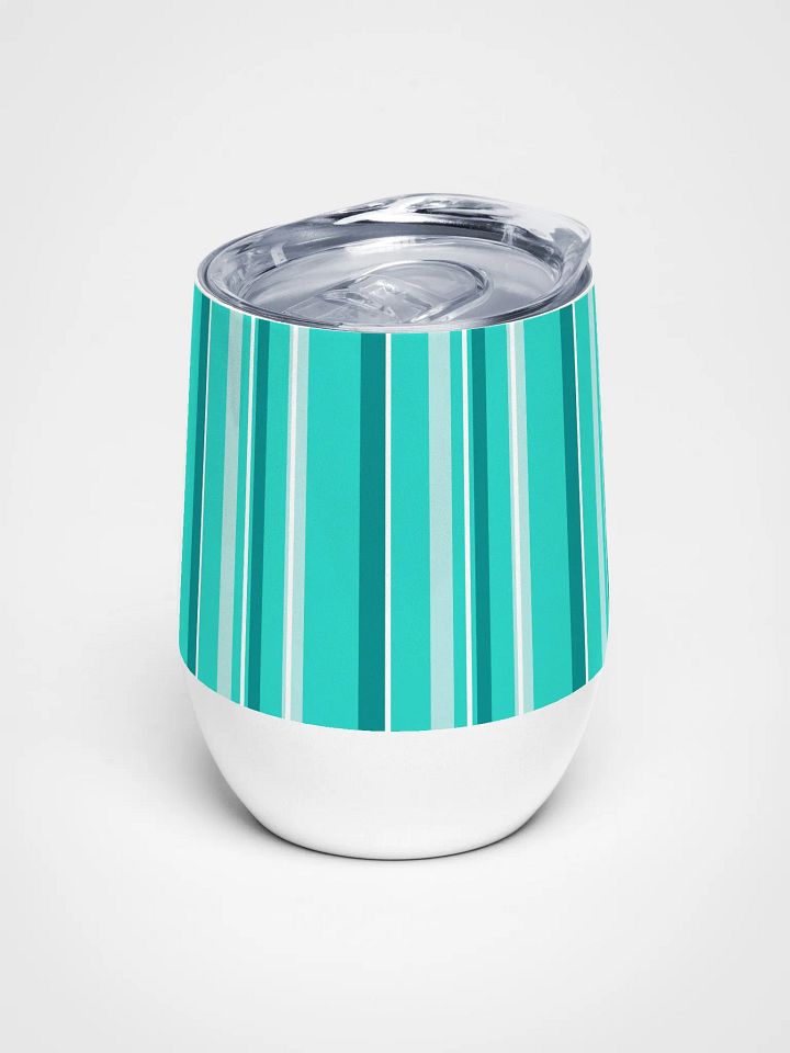 Party Time! Teal Stripe Wine Tumbler product image (2)
