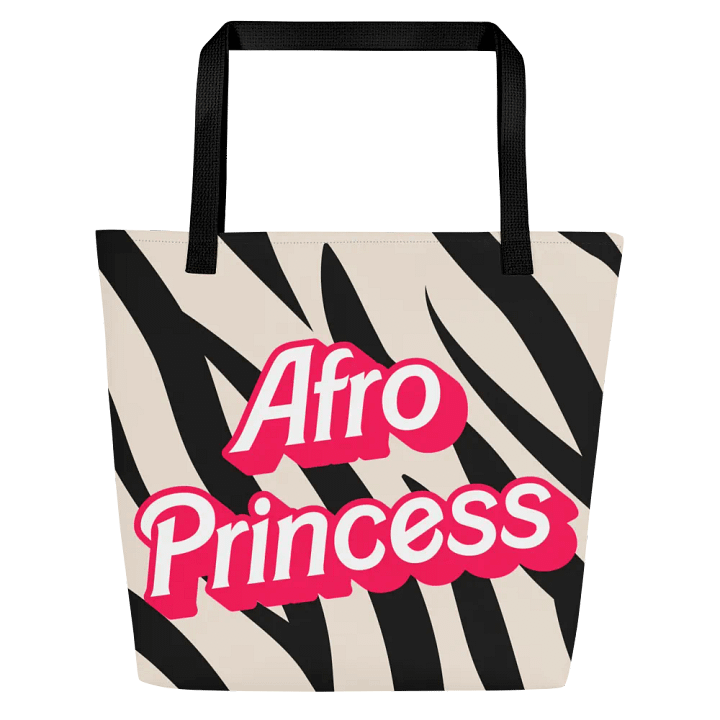 Afro Princess Polyester Tote (Zebra) product image (1)