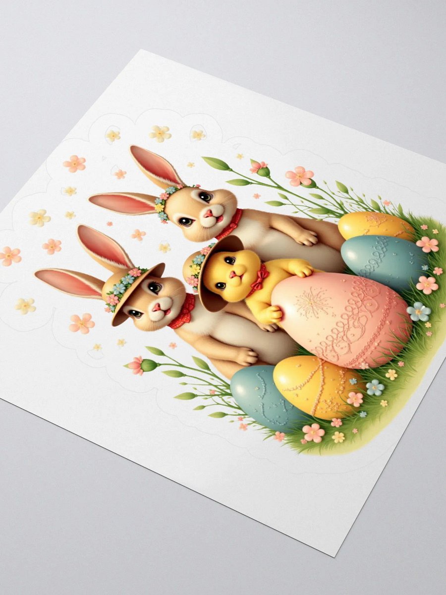 Floral Easter Bunny Sticker Pack product image (8)