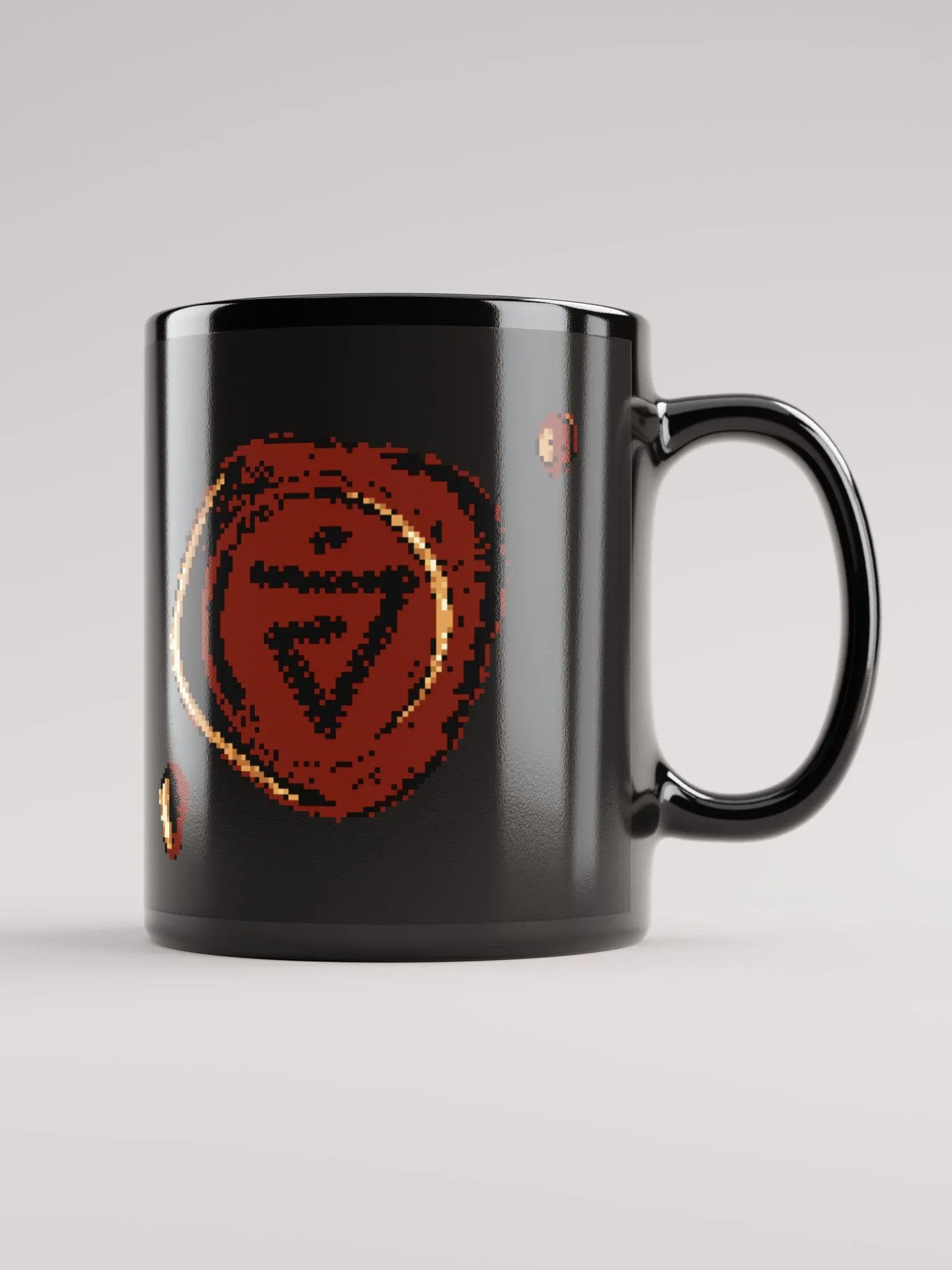 Black Mug with Wax Style Symbol product image (2)