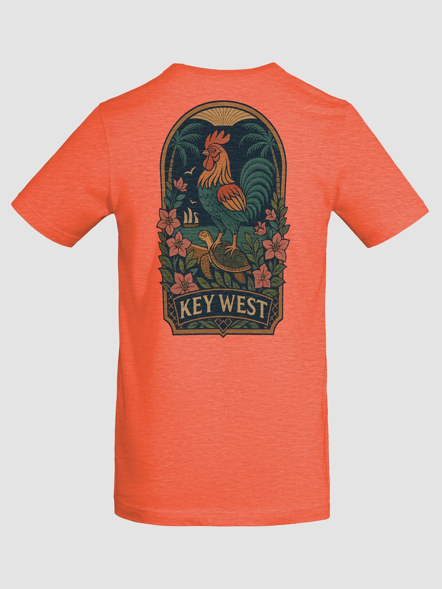Key West Tropical T-Shirt Ultra Soft Tee with Rooster product image (8)