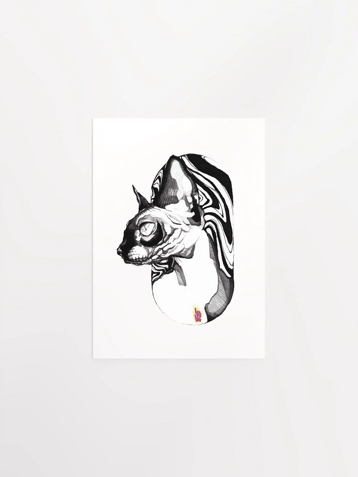 (Canvas) SUMINAGASHI BLACK CAT product image (1)