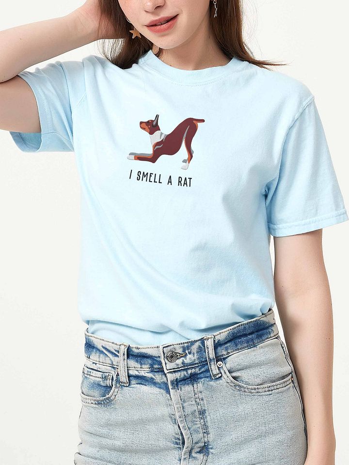 I Smell a Rat T-Shirt(Embroidered) of a Rat Terrier(Brown & Tan) product image (2)