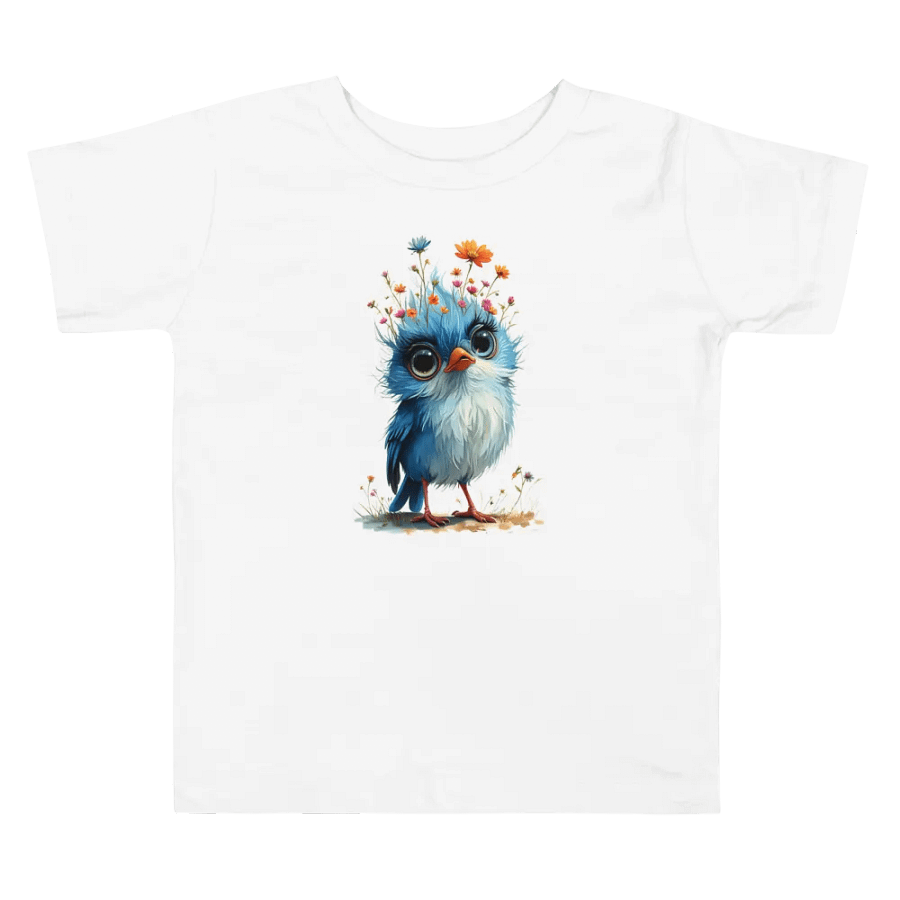Whimsical Blue Bird Toddler T-Shirt product image (5)
