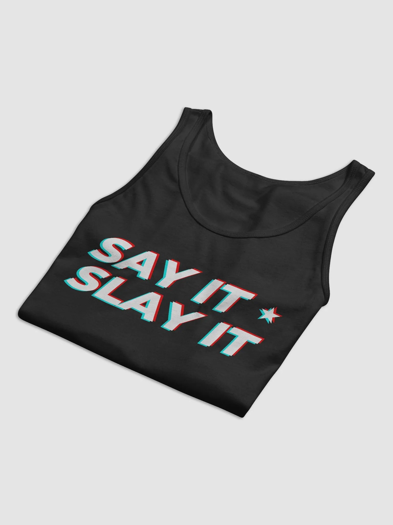 SAY IT SLAY IT Glitch Art Tank product image (3)