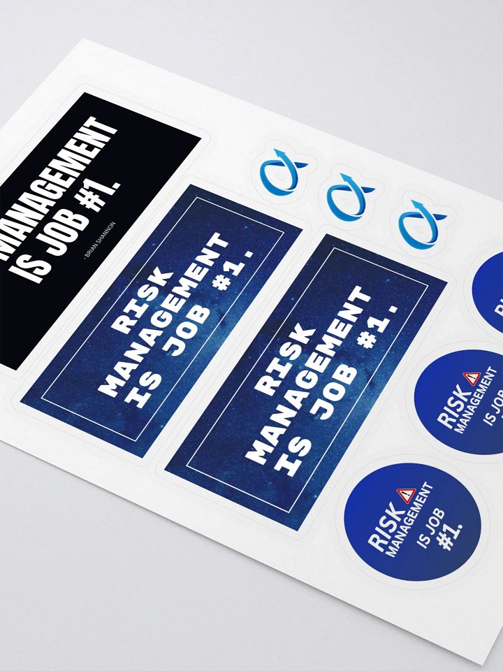 Risk Management is Job #1 Stickers product image (2)