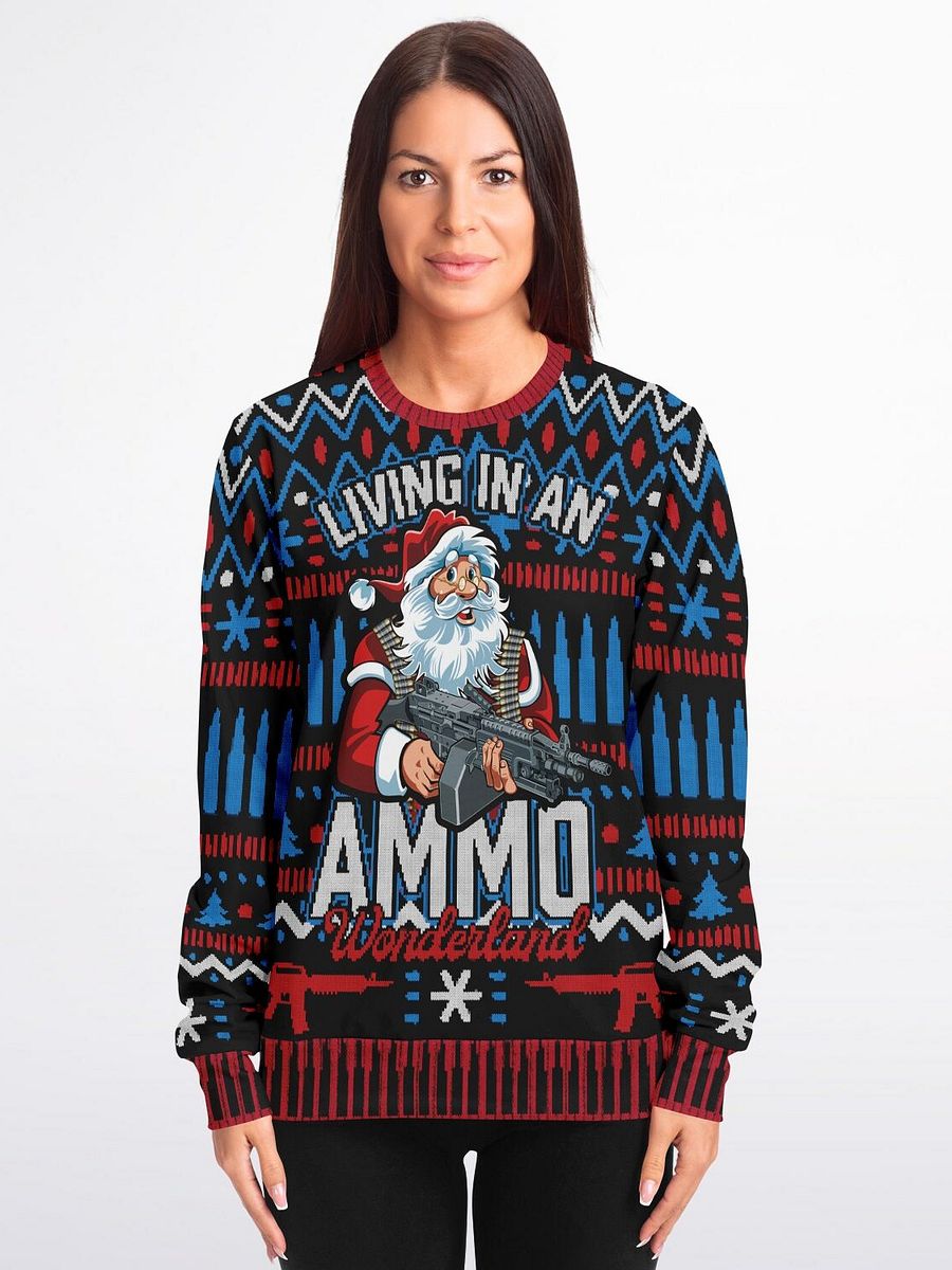 Christmas Winter Wonderland Ammo Unisex Sweatshirt | Shooting Holiday Sweater | Outdoor Enthusiast Gift | Cozy Festive Outfit product image (7)