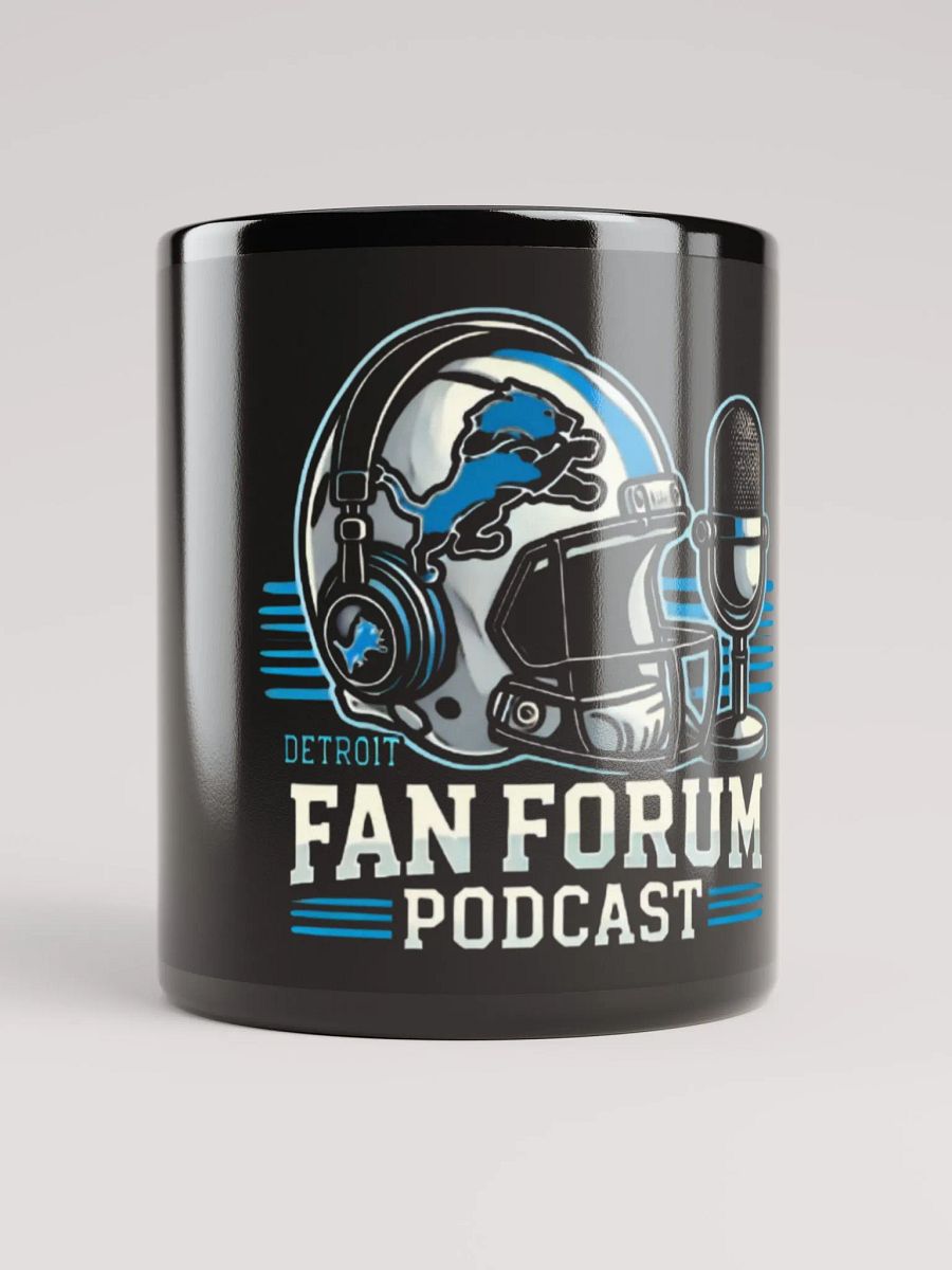 🦁 Detroit Lions Fan Forum Podcast Black Glossy Mug 🏈 product image (9)