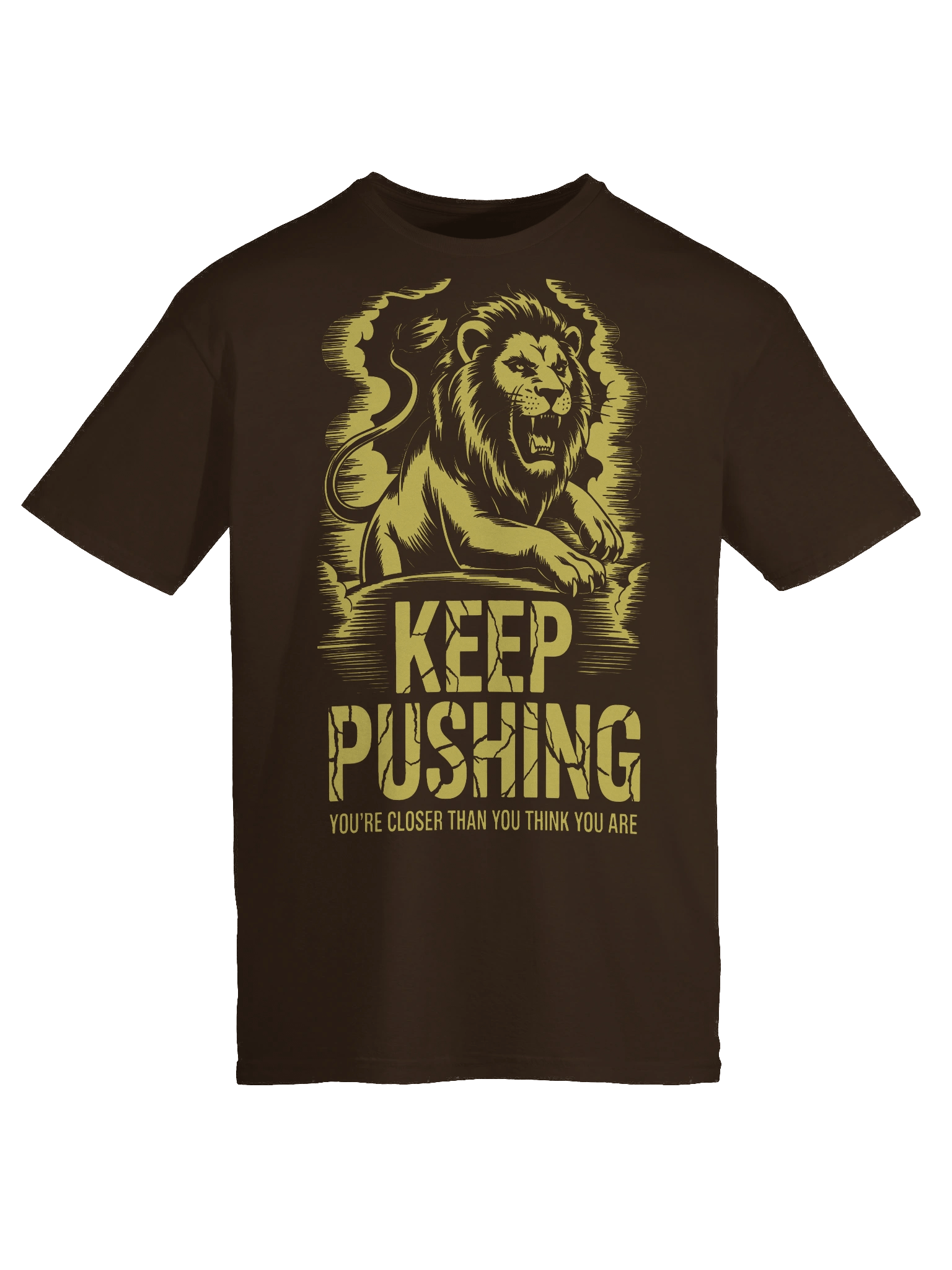 KEEP PUSHING V3 Graphic T-Shirt Yellow product image (3)