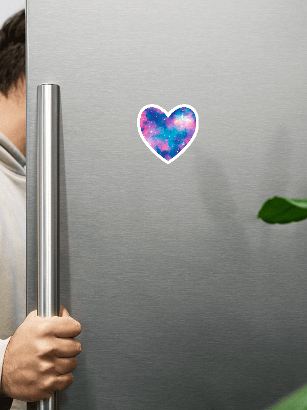 Cotton Candy Galaxy - Heart Magnet product image (2)