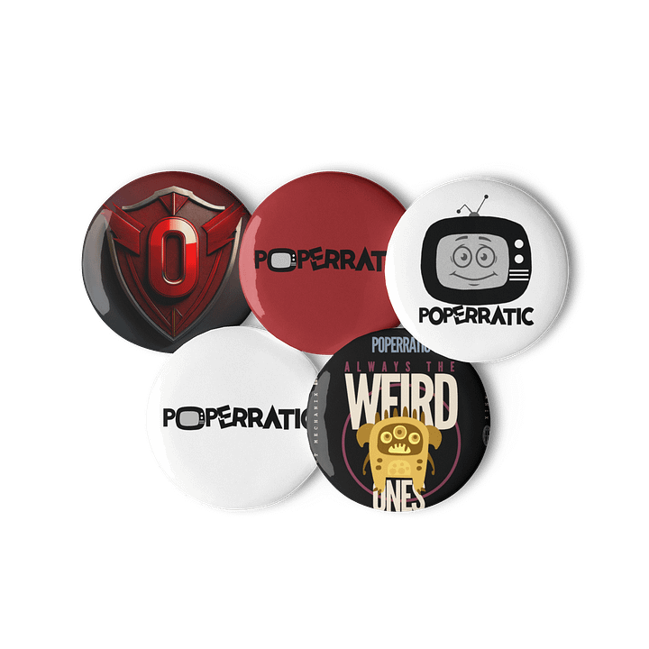 Poperratic Pinback Set of 5 - 1.25" product image (1)