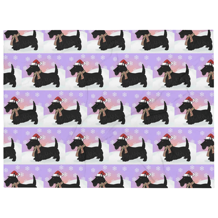 Winter Holiday Scottie Blanket product image (1)