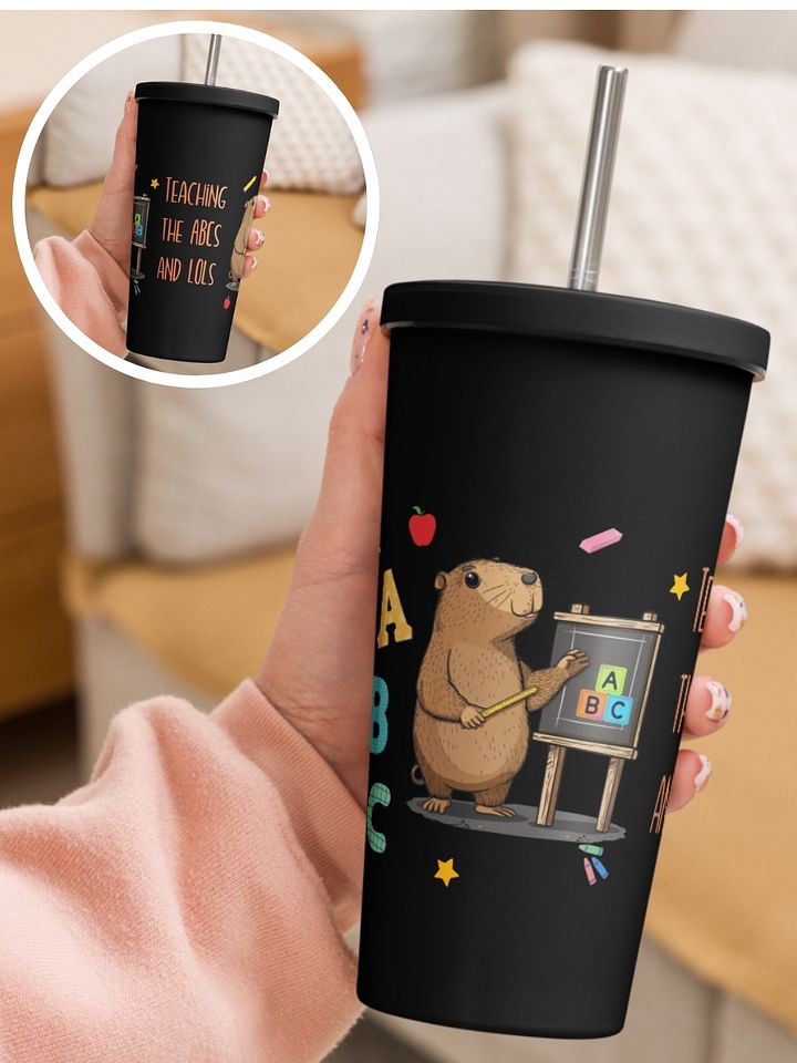 Back To School Capybara Gift For A Teacher - Insulated Coffee Tumbler product image (1)