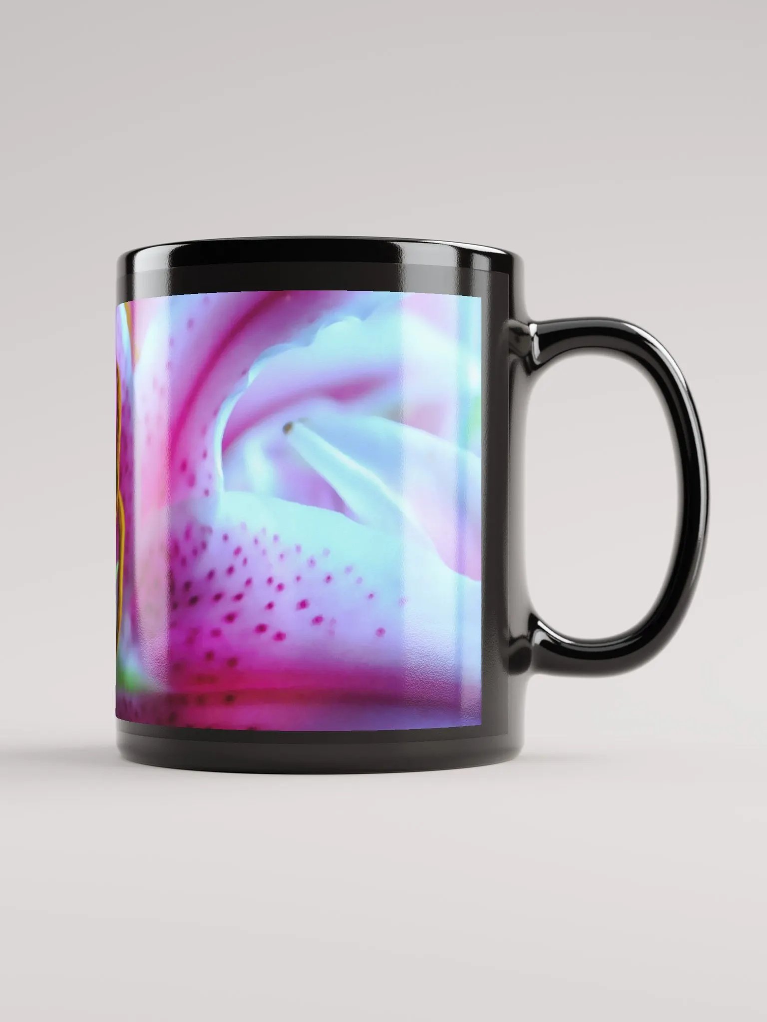 Flowers 32 Black Coffee Mug product image (2)