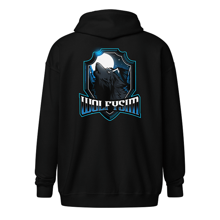 WolfySim Zip Hoodie Logo Front and Back product image (2)