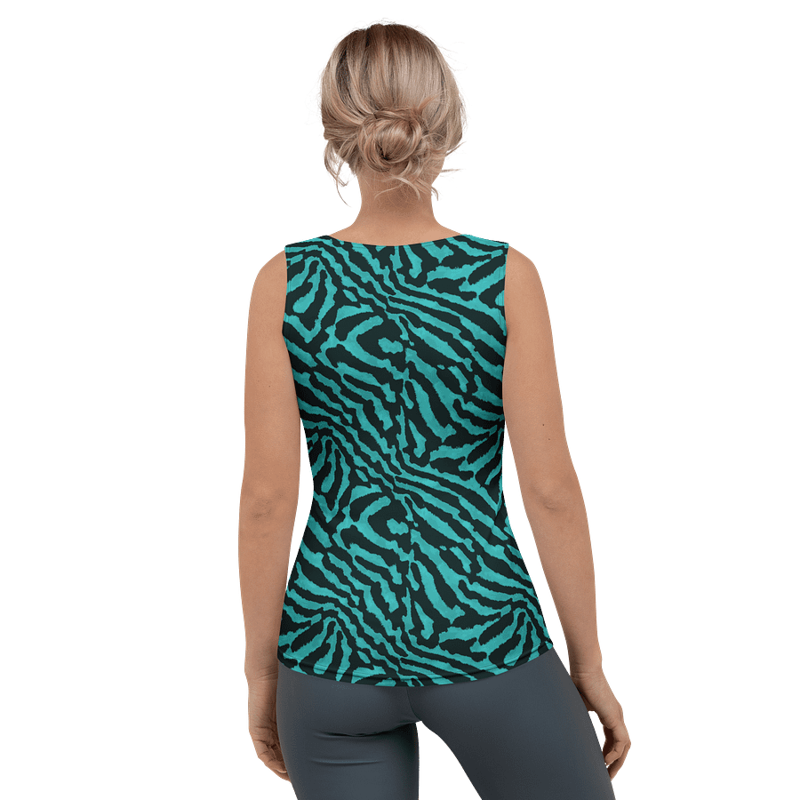 Teal Zebra Tank Top product image (2)