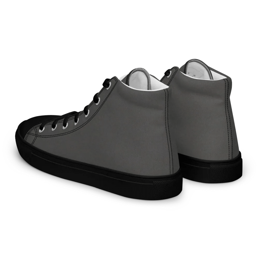 Ladies all black canvas high tops product image (6)