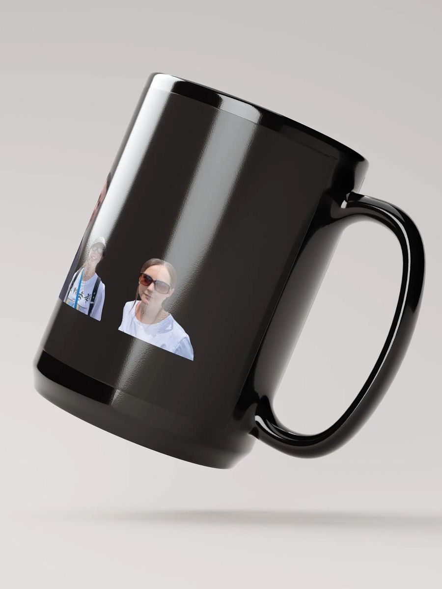 Our Micro Family Logo & Family Photo 15 oz Black Mug product image (2)