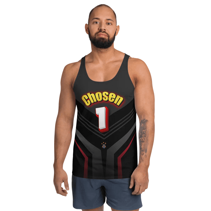 Chosen 1 Black and Red Men's Tank-top product image (1)