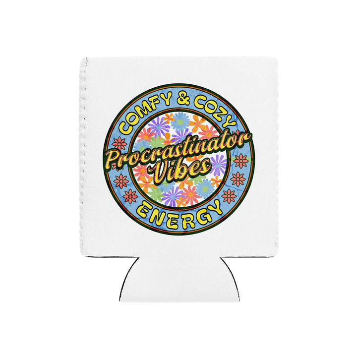 Procrastinator Vibes Comfy And Cozy Energy Whimsical Can Cooler product image (2)