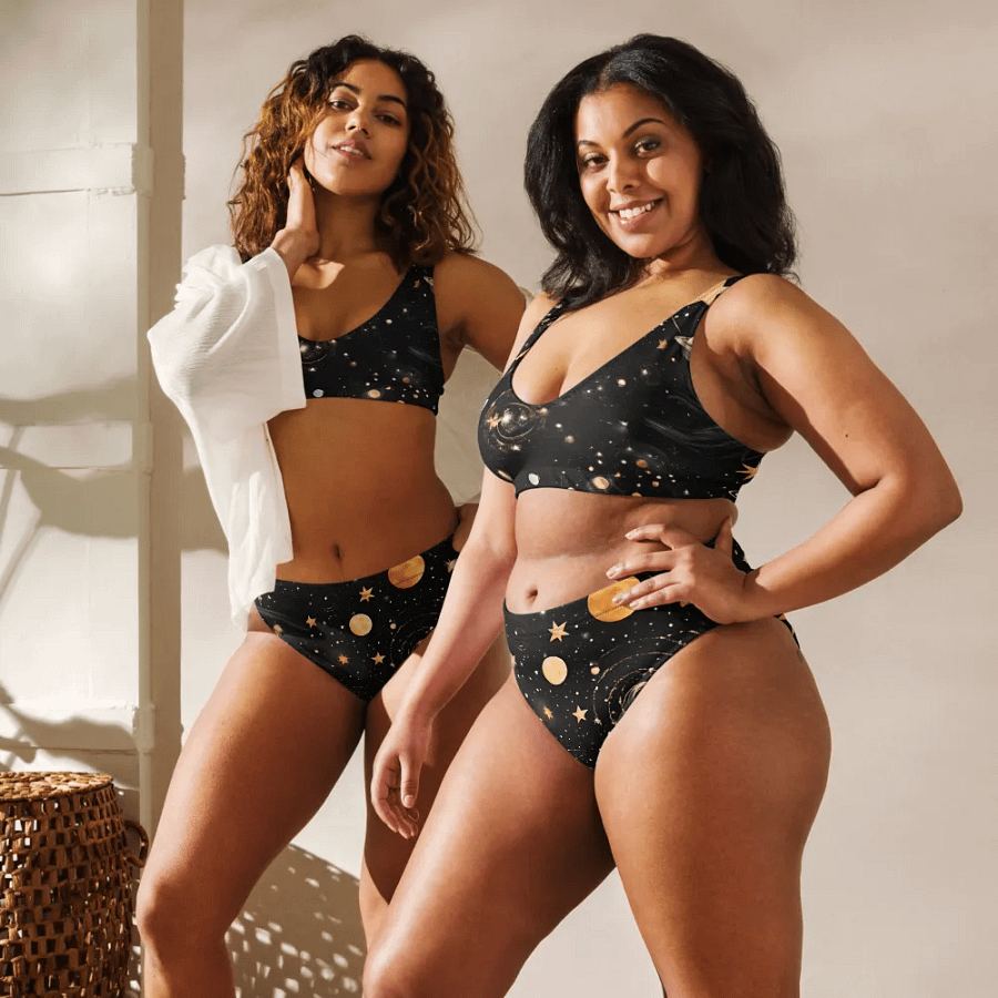 Cosmic Odyssey Recycled High Waisted Bikini product image (6)