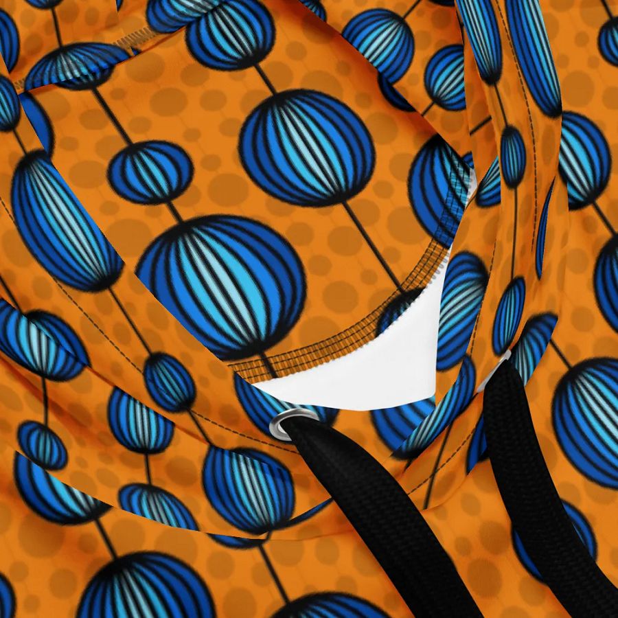 Weirdly Zen Hoodie - Orange and Blue Abstract product image (6)