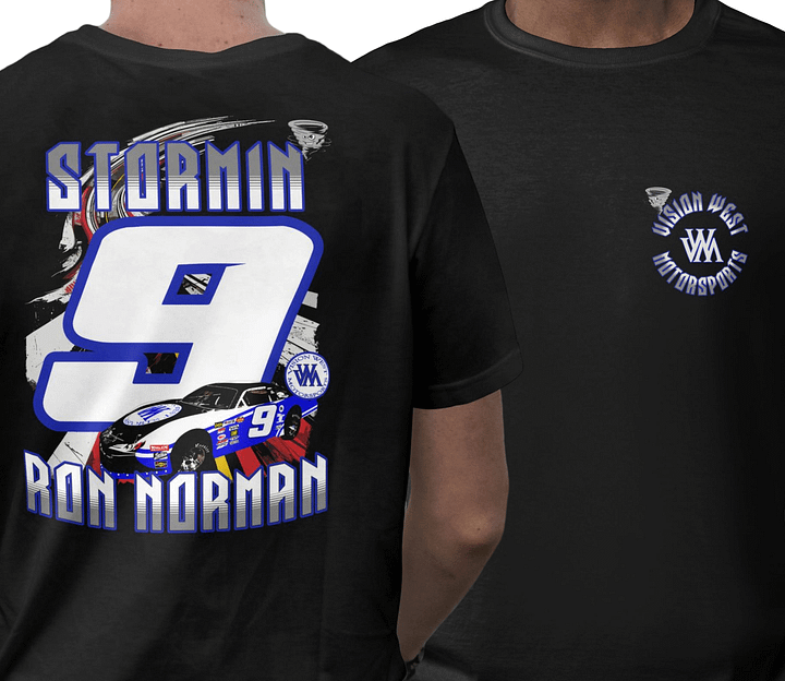 Stormin Ron Norman #9 front logo/full back print product image (1)