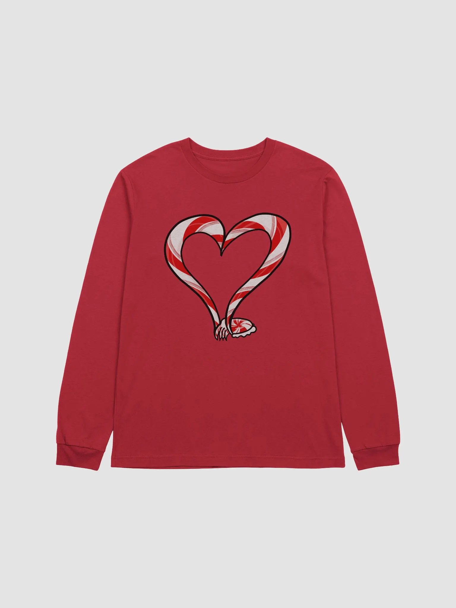 Candycane Heart Tentacle- long sleeve tee product image (54)