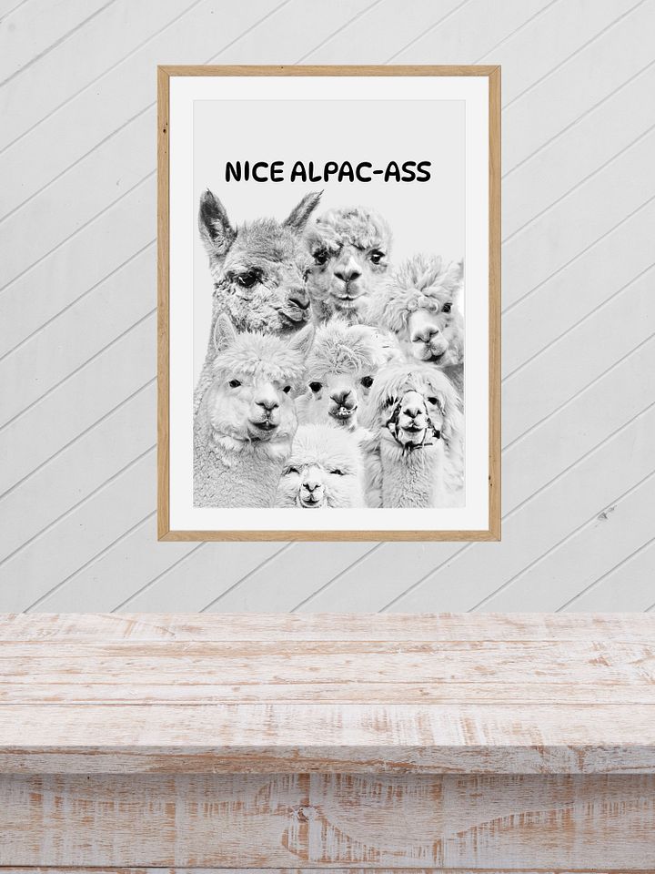Black and White Alpacas Bathroom Downloadable Wall Art product image (2)