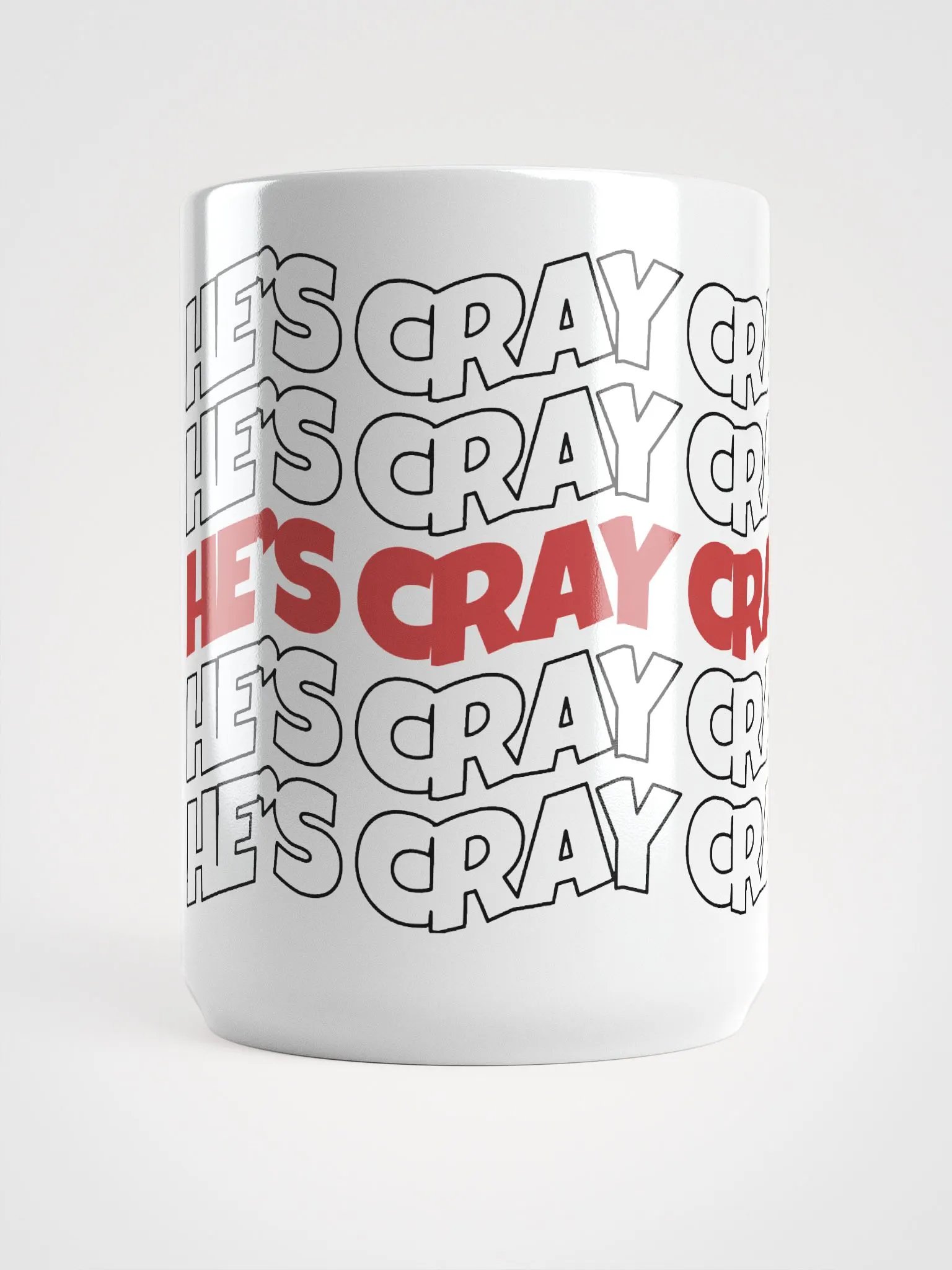 He's cray cray! Mug (red/black) product image (5)
