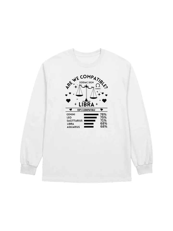 Scorpio Zodiac Sign Romantic Compatibility - Gildan Ultra Cotton Unisex Long Sleeve T-Shirt - Light Colors product image (2)