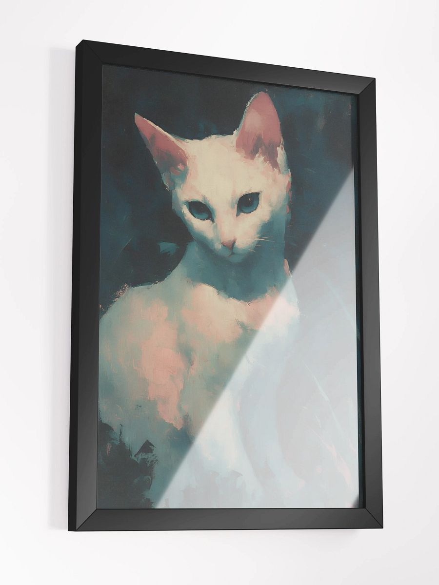 Mystic White Cat Framed Matte Poster product image (3)