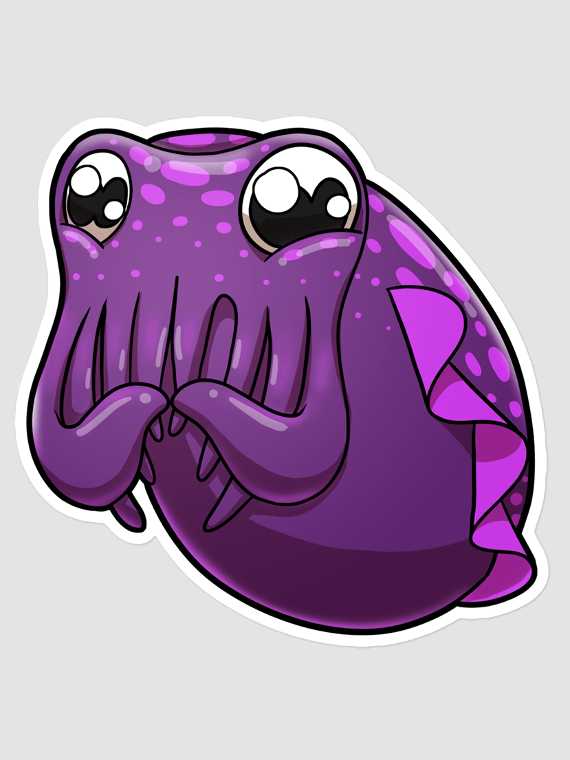 Shy Cuddlefish Sticker product image (1)