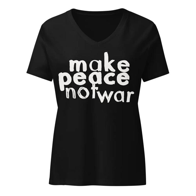 Peace Not War Relaxed V-Neck Tee