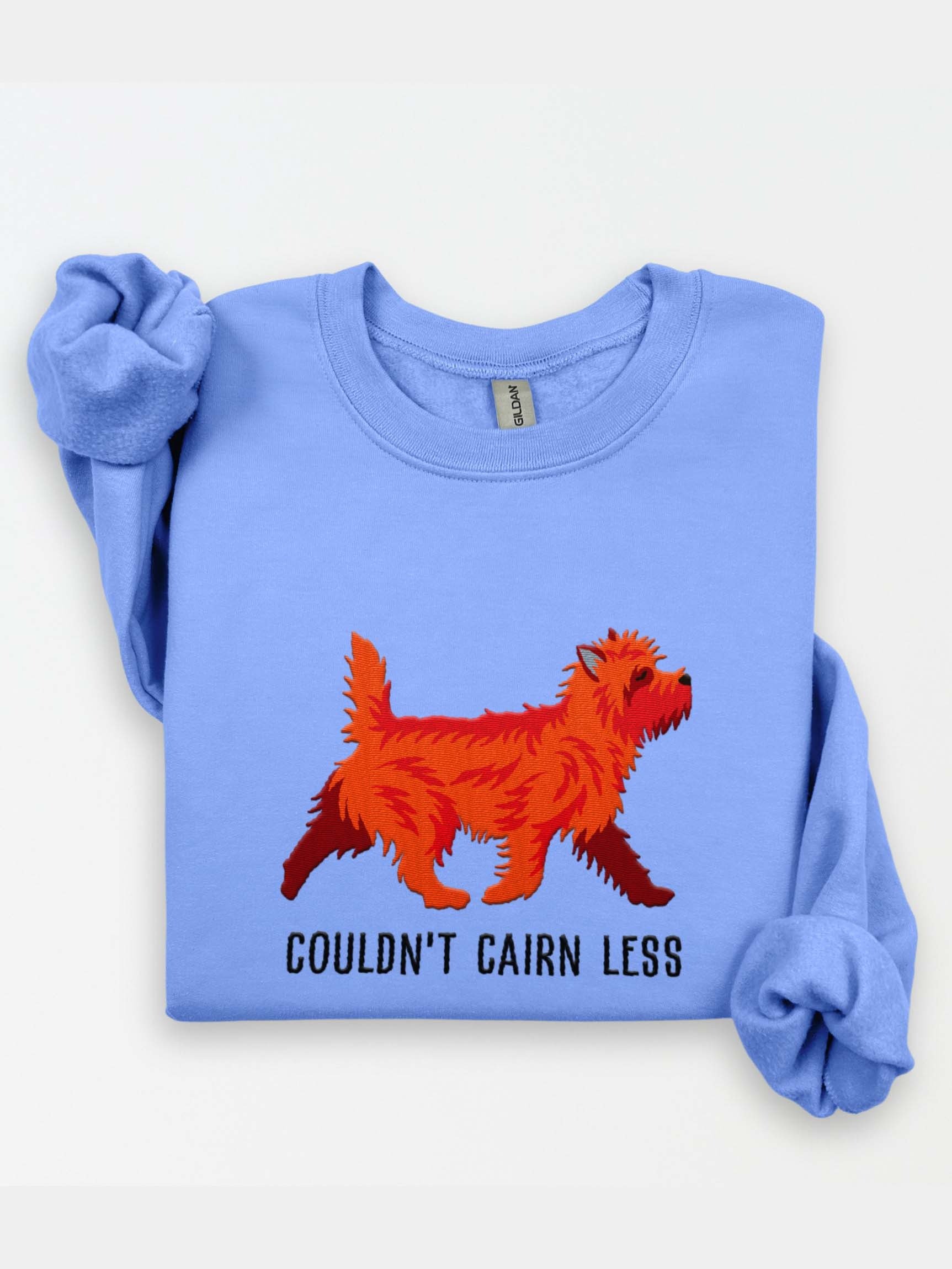 Couldn't Cairn Less Sweatshirt (Embroidered) of a Cairn Terrier(Red) product image (1)