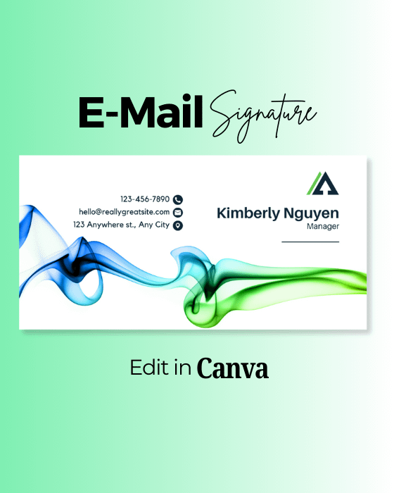 Blue Orange Red Modern Professional Email Signature product image (1)