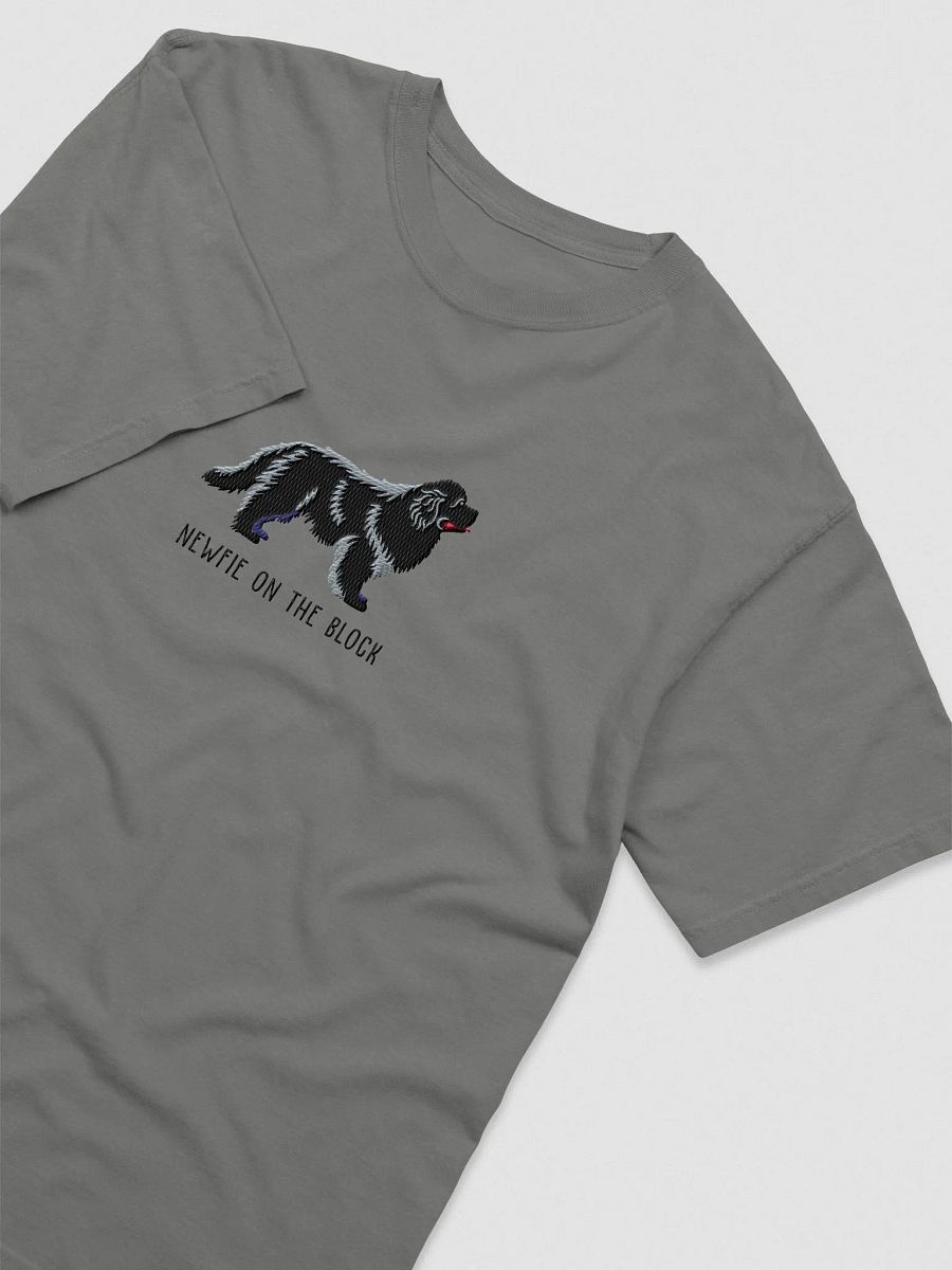 Newfie on the Block T-Shirt(Embroidered) of a Newfoundland(Black) product image (6)